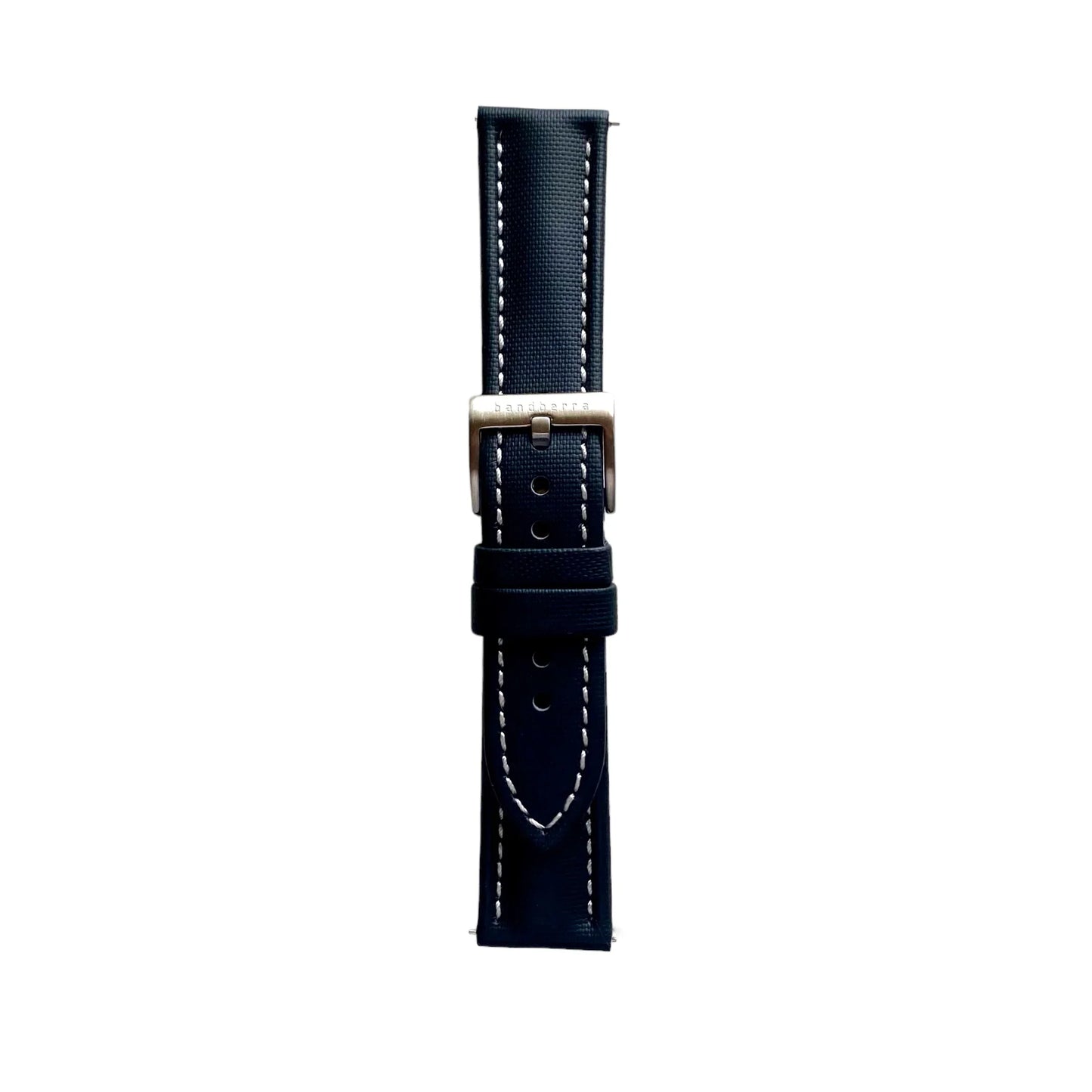 Sailcloth Quick Release Watch Band | Black x White