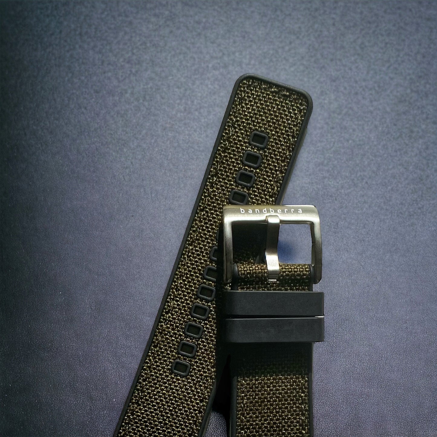 Hybrid Canvas FKM Quick Release Watch Band | Green