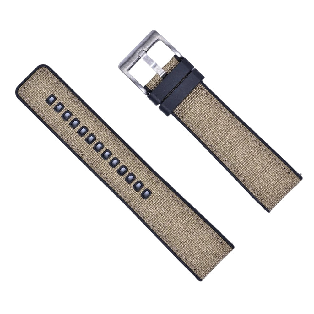 Hybrid Canvas FKM Quick Release Watch Band | Khaki