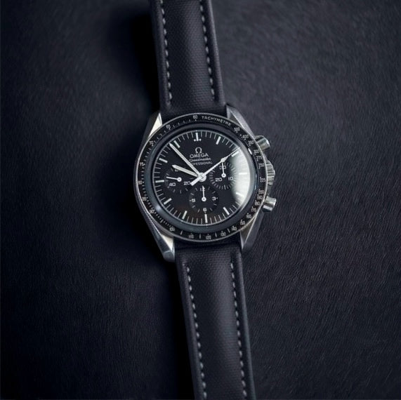 Sailcloth Quick Release Watch Band | Black x Khaki