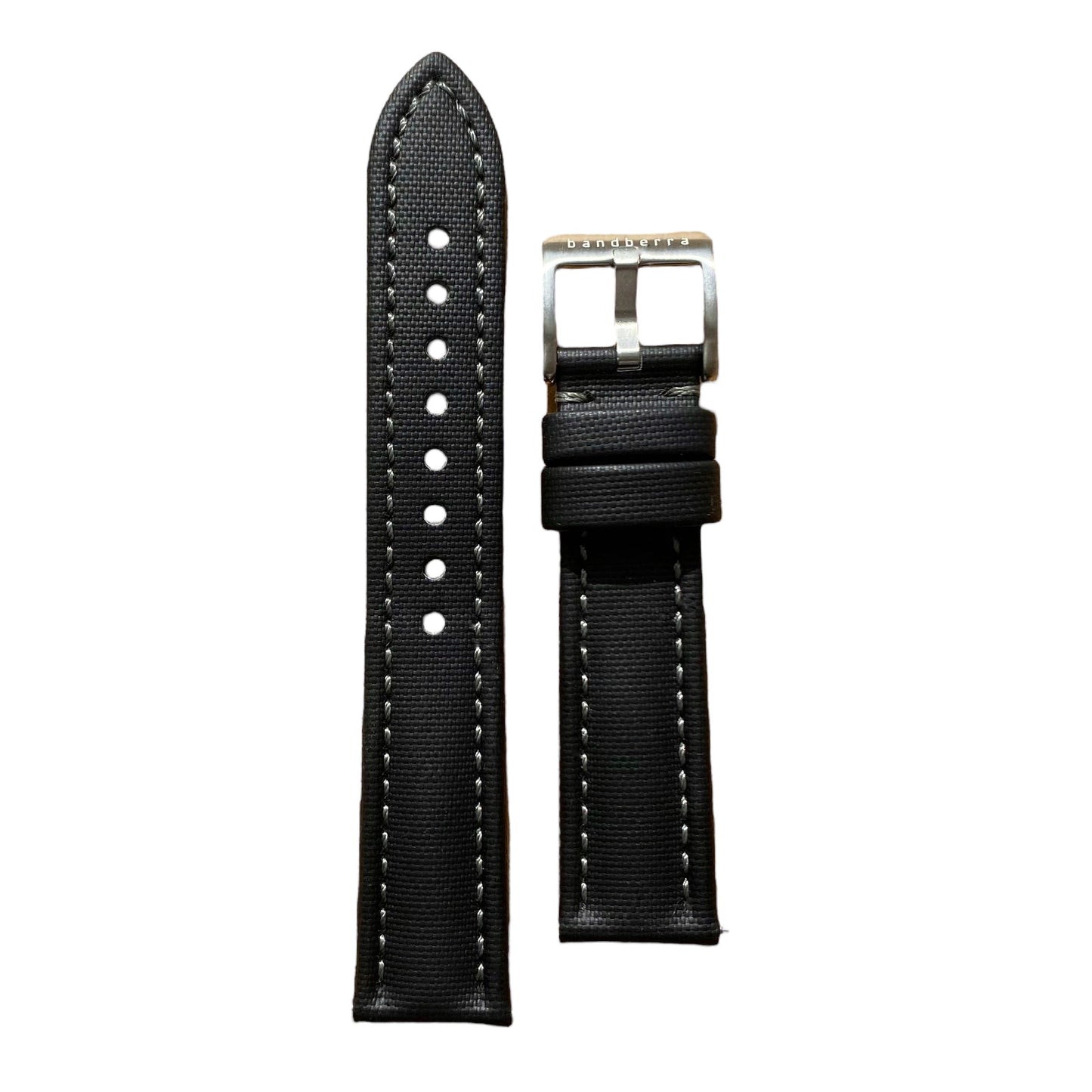 Sailcloth Quick Release Watch Band | Black x Khaki