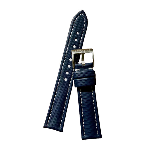 Sailcloth Quick Release Watch Band | Blue x White