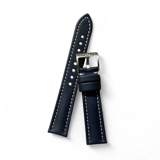 Sailcloth Quick Release Watch Band | Black x White