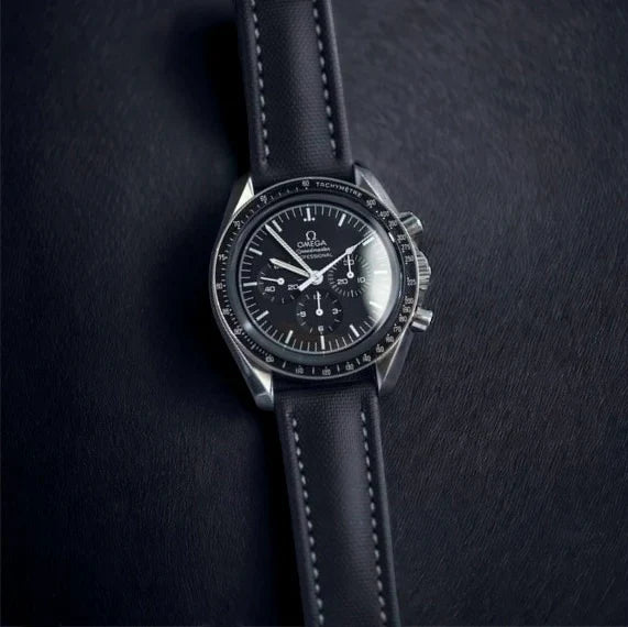 Sailcloth Quick Release Watch Band | Black x grey