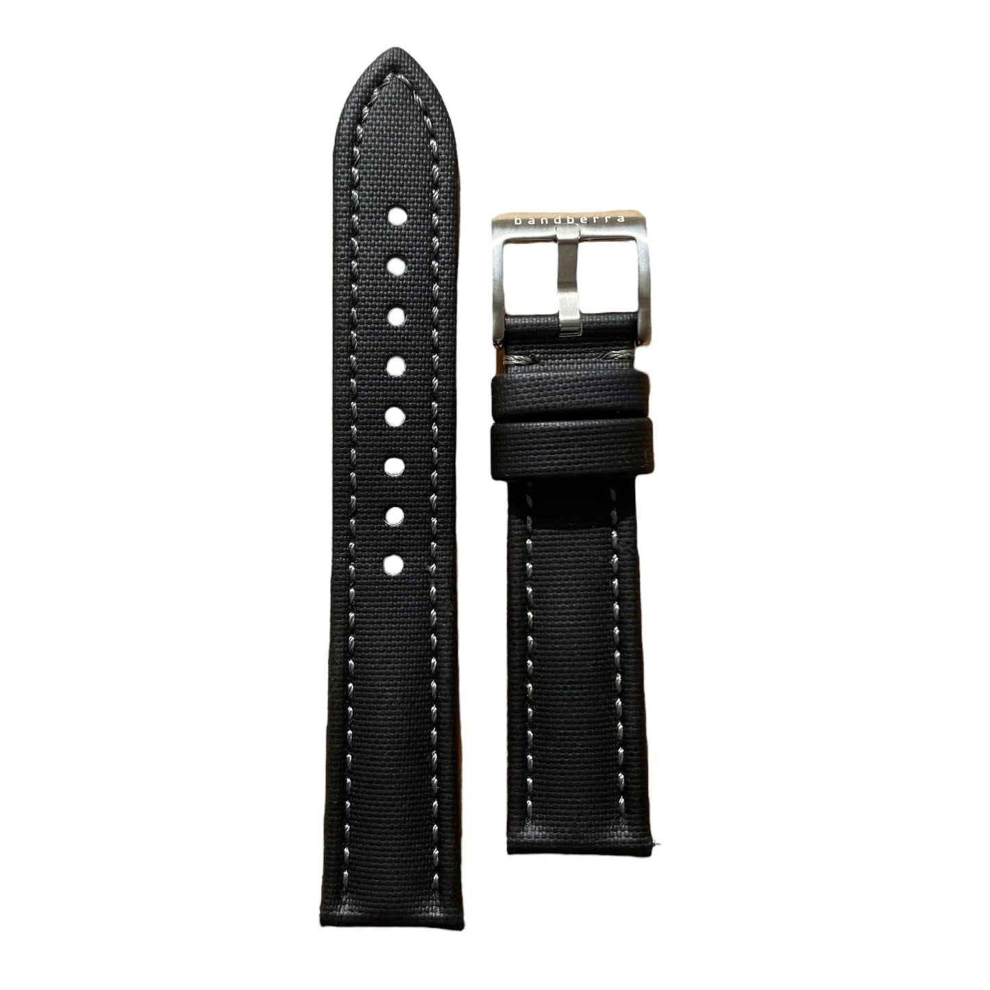 Sailcloth Quick Release Watch Band | Black x grey