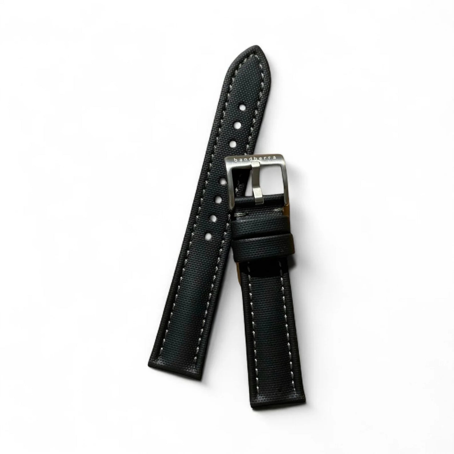 Sailcloth Quick Release Watch Band | Black x grey