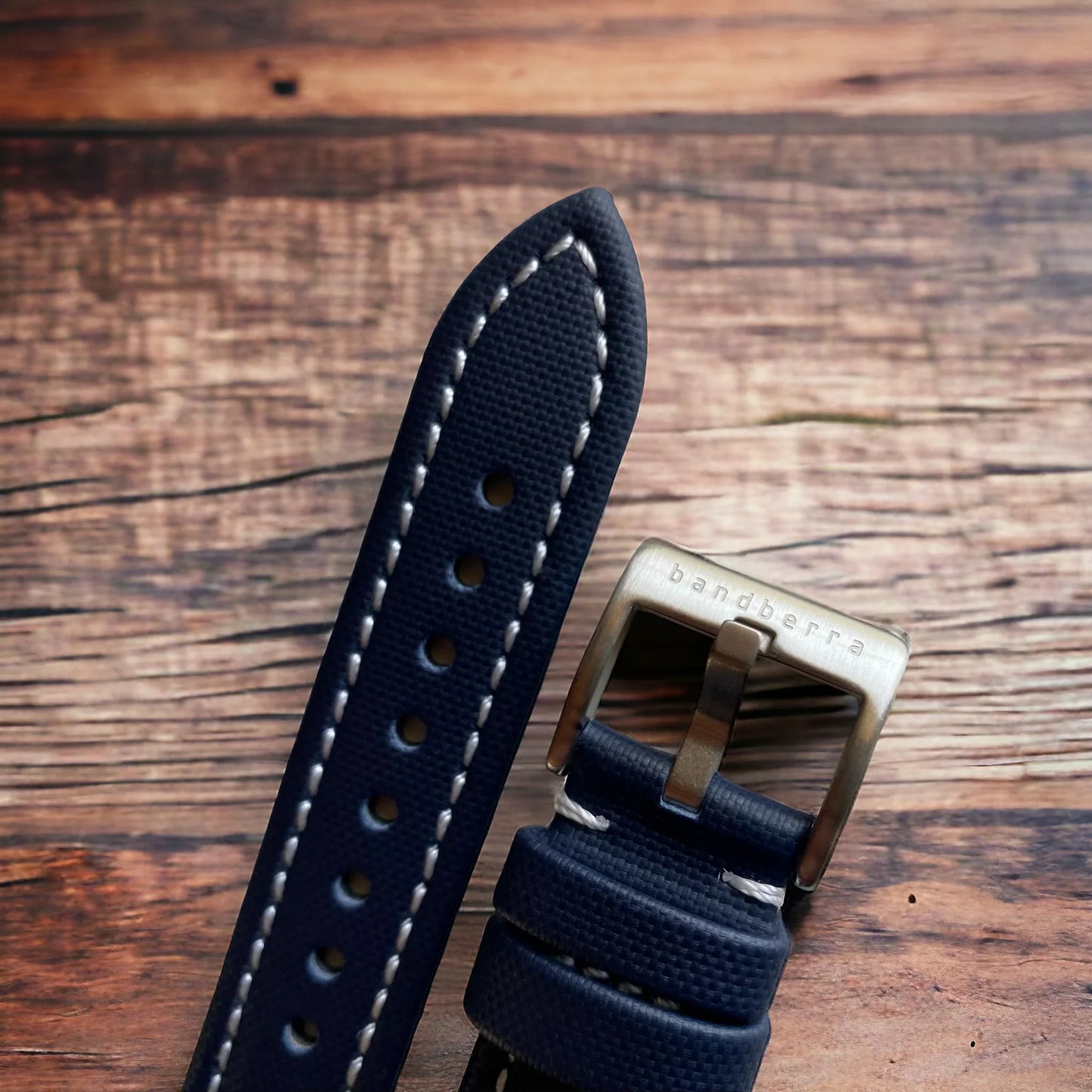 Sailcloth Quick Release Watch Band | Blue x White